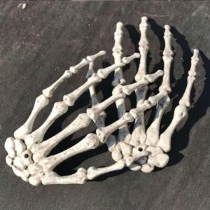 Plastic Artificial Skull Skeleton Hands, Horror Prop for Halloween Party Decor - Picture 1 of 12