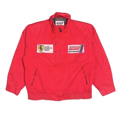 Vintage 90s Scuderia Ferrari BBS Motorsports Windbreaker Jacket Mens One Size - Image 1 of 4