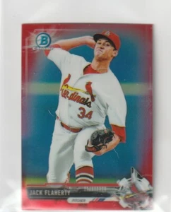 Jack Flaherty 2017 Bowman Chrome Mini Red Refractor RC /10 #103 Cardinals *READ* - Picture 1 of 1