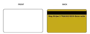 50 PVC BLANK WHITE/GOLD metalic PVC CARDS 30mil credit Card Size 2 Track HiCo - Picture 1 of 1