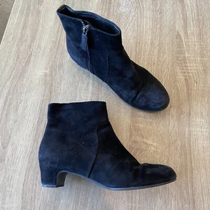 eileen fisher wildleder schwarz absatz stiefelette 7,5 - Bild 1 von 7