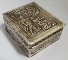 LOVELY DECORATIVE ENGLISH ANTIQUE VICTORIAN 1891 SOLID STERLING SILVER TABLE BOX