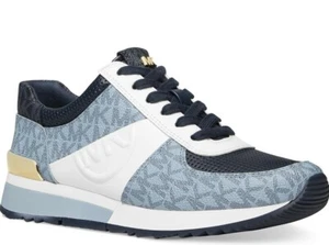 Tenis Michael Kors Allie Sig Semi Lux azul pálido - Imagen 1 de 3