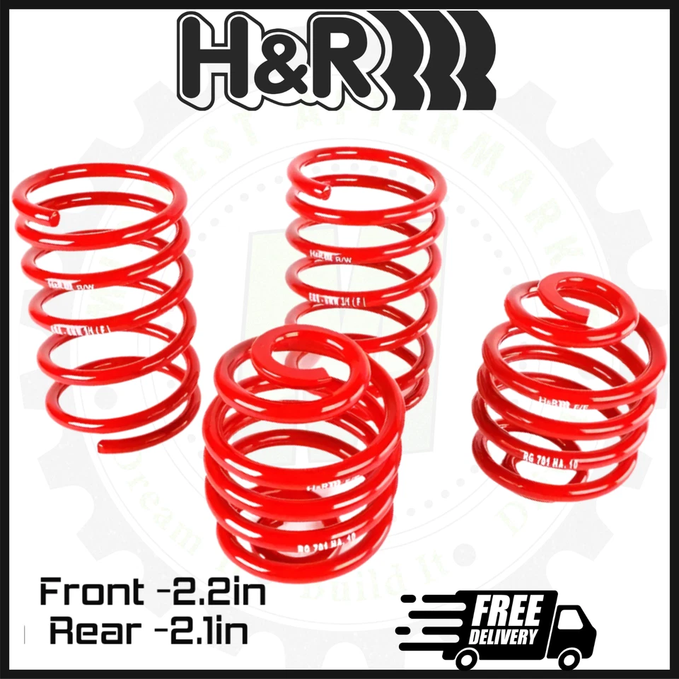Molas rebaixadoras dianteiras e traseiras de corrida H&R | Compatível com chassi BMW 325i E30 1985-1991 - Imagem 1 de 3