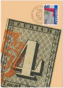 Switzerland Maxi 1993, Stamp jubilee, Stamps Geneva & Zürich, 60 Ct, Mint - Picture 1 of 1