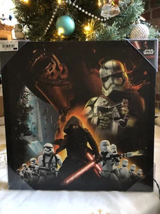 Star Wars Canvas Wall Art Episode VII The Force Awakens Kylo Ren, Storm Troopers - Picture 1 of 3