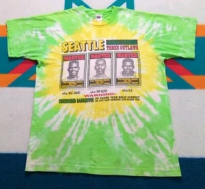 Vintage Gary Payton Caricature Shirt Seattle Supersonics 1994 Made In USA Large - Picture 1 of 7