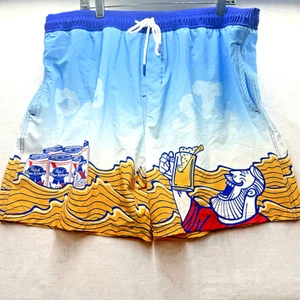 Bañador Pabst Azul Cinta Cerveza Bolsillos Cordón Red Hombres 2 XL - Imagen 1 de 4