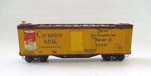 HO ProBuilt Wood Craftsman Main Line Models Carnation Milk Ice Hatch Reefer OB - Picture 1 of 7