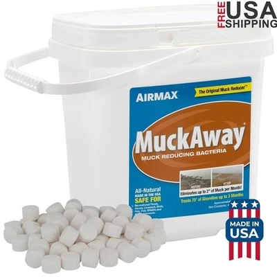 MuckAway Natural Pond Muck Reducer Bacteria Pellets Sludge Odor Eliminator 4L US - Image 1 of 4