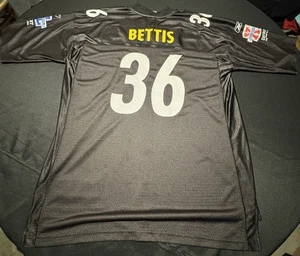Reebok Steelers Jersey Black Jerome Bettis Super Bowl 2006 Patch Size XL See Pic - Picture 1 of 13