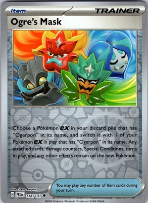 Ogre’s Mask Reverse Holo 118/131 SV: Prismatic Evolutions Uncommon - NM - Image 1 of 2