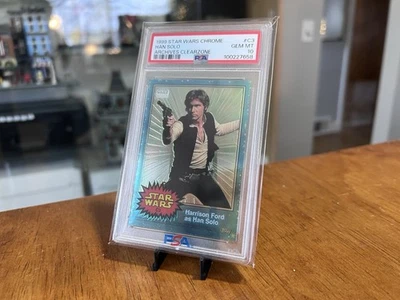 PSA 10 Star Wars Han Solo Clearzone #C3 1999 Chrome Archives RARE Harrison Ford - Image 1 of 3