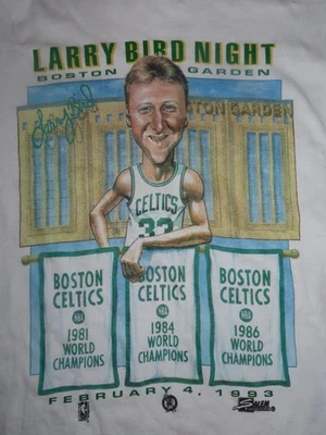 1993 LARRY BIRD Retirement NIGHT (Boston Garden) Stadium Give-Away (LG) Shirt - Image 1 of 4