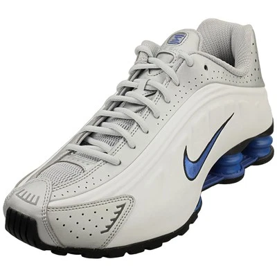 Nike Shox R4 Scarpe da Ginnastica Bianche Argento Uomo - Immagine 1 di 4