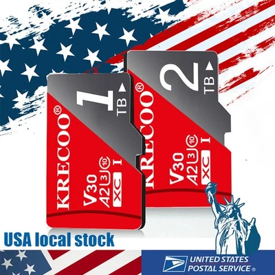 KRECOO 128GB 256GB 1TB 2TB MicroSD Card Memory Card TF Card with Adapter High Speed LOT