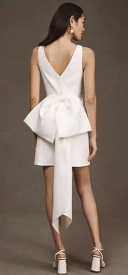 Vestido Sachin & Babi Gwyneth Mini Lazo Marfil Para Mujer Talla 16 Negro Corbata Boda Nuevo con Etiquetas Foto 1 de 4