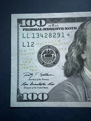 2009 A $100 STAR ✯ NOTE SAN FRANCISCO - FRB Note $100 DOLLAR BILL LL 13428291 ✯ - Image 1 of 4