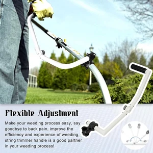 Extension String Trimmer Handle Ergonomic Trimmer Grip with Bracket Clamp Tool - Picture 1 of 10