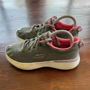 Skechers GO Run 400 V2 Basic Edge Sneaker Mädchen 1,5 grau Logo Low Top Schnürer - Bild 1 von 13