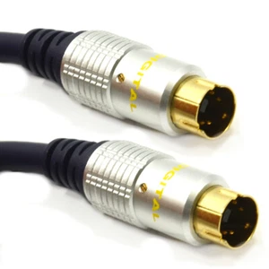 Câble 2m PURE OFC SVHS/S-Vidéo 4 broches plomb OR TV ancien caméscope/VCR 2 mètres - Photo 1/5