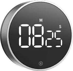 Digital Kitchen Timer - Magnetic Countdown Countup Timer with Large LED Display - Picture 1 of 12