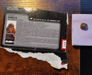 Tarjeta de archivo y casco GI JOE "RUMBLER" 1987 - Imagen 1 de 9