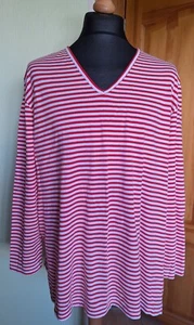 Women's Ulla Popken Striped Top/Shirt, Size UK24-26/US20-22/EUR52-54, VGC ! - Picture 1 of 7