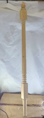 Balaústre de eixo de madeira virada 50 2 1/4 polegadas - Imagem 1 de 4