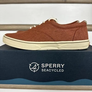Sperry Halyard Cvo Wcnv Rust Men's Size 12 Sneakers Seacycled STS25392 Brand New - Picture 1 of 11