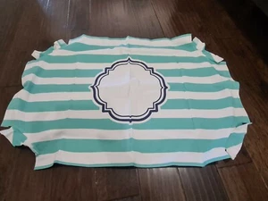 New Pottery Barn PB Teen Emily Meritt Scallop pinboard Cover Pool White Stripe - Picture 1 of 2