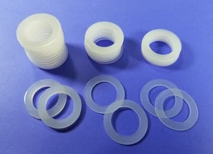 1" Polyethylene Water Meter Gasket Pack, 24 each of 1/8, 1/16, 1/32 thickness - Picture 1 of 10