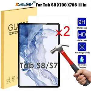 Samsung Galaxy Tab S7 S8 S6 S5e S4 S3 A7 A8 Tablet GLASS Screen Protector 2PCS - Picture 1 of 40