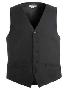 Edwards Garments 4490 Men's Black Economy Polyester Vest (Choose Size) - Picture 1 of 1