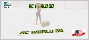 PRETTY GIRL Mini Scale 3D Printed RESIN GRAY Realistic for RC/Diorama/Model - Picture 1 of 10