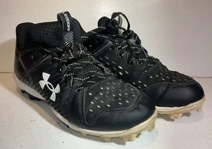 Boy's Under Armour Leadoff Baseball Cleats in Black SIze 6Y - Picture 1 of 14