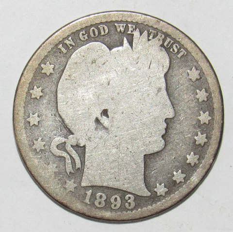 1893 S Barber Quarter (K21) Cover
