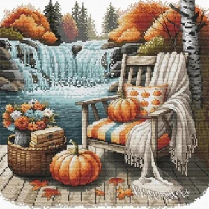 Kreuzstich Packung AVA Erholung Herbst P094 26 X 26 CM - Bild 1 von 6