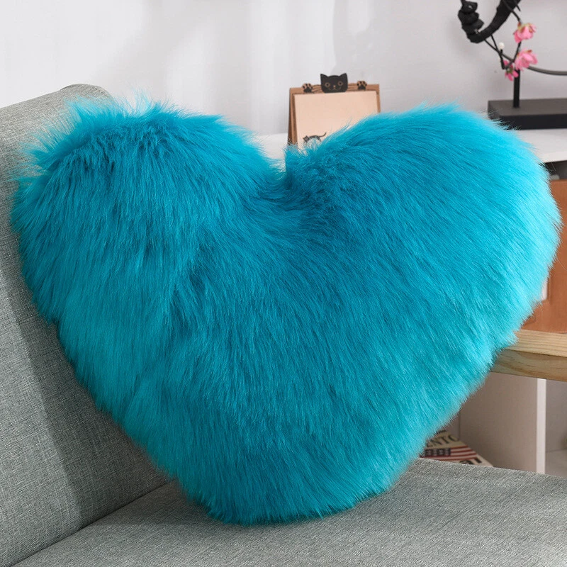 Almohada de amor en forma de corazón lindo suave mullido sofá cojín decoración regalo de San Valentín Foto 1 de 1