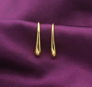 Womens 18K Yellow Gold Filled Elegant Teardrop Charm Fashion Earrings #E235 - Picture 1 of 5