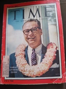 TIME MAGAZINE AUGUST 10, 1959 HAWAII'S GOVERNOR QUINN 50TH STATE EDITION - Picture 1 of 7