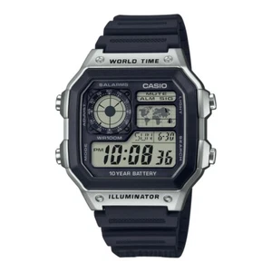 OROLOGIO CASIO AE-1200WH-1C WORLD TIMES 10 YEARS BATTERY FUSO ORARIO - Imagen 1 de 4