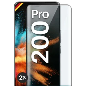 2x Panzerfolie für Honor 200 Pro Display Echt Glas Full Screen Cover Schutzglas - Picture 1 of 7
