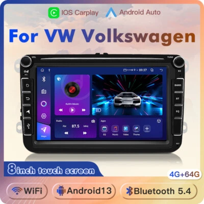 8" Android 13 Car Stereo Radio Carplay GPS Navi For VW Volkswagen Jetta Passat - Image 1 of 4