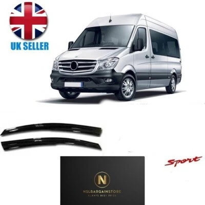 For MERCEDES BENZ SPRINTER 2006-2018 Wind Deflectors Rain Sun Smoke Guard Window - Image 1 of 4