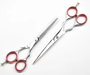 6" Professional Hair Cutting Barber Scissors Thinning Barber Shears Set Kit - Picture 1 of 10