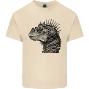 Steampunk Iguana Mens Cotton T-Shirt Tee Top - Picture 1 of 13