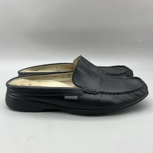 Mephisto Cool Air Slip On Mules Women's Size 9.5 Black Leather Comfort Low Shoes - Picture 1 of 8