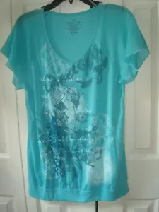 Top Floral Damas Oasis Azul Talla Grande (12-14) Nuevo - Imagen 1 de 2