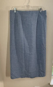 Vintage blau Maxi Bleistiftrock Damengröße 16 Ranch Western - Bild 1 von 9